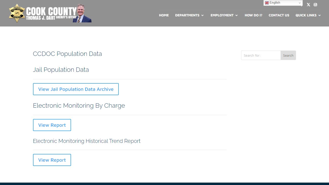 CCDOC Population Data - Cook County Sheriff's Office